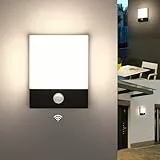 Lightsjoy 18W LED Aplique Exterior Pared con Sensor de Movimiento, Lámpara de Pared Exterior Impermeable IP65 Aplique de pred,para Jardines Pasillo Terraza, 1800Lumen-Blanco Neutro 4500K