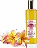 Aceite de Masaje Flor de Monoï, Hidratante y Reafirmante, Experiencia SPA en Casa, Apto para Todo Tipo de Piel, Amarillo, Masaje Romantico, 200 ml