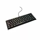 Energy Sistem Gaming Keyboard ESG K4 KOMPACT-RGB Teclado Gamer (69 Teclas, Luces RGB, Cable extraíble, Membrana) - Negro