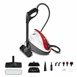 Polti Vaporetto Smart 30 R, Limpiador a Vapor con Caldera a Presión hasta 3 Bar, Tapón Seguridad, Potencia 1800 W, Capacidad 1,6 L, Compartimento Accesorios Integrado, 12 Accesorios, Rojo y Blanco