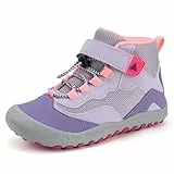 Mishansha Niña Zapatillas de Trekking Cómodas Ligero Botas de Senderismo Transpirables Zapatos de Deporte, Morado Claro 32