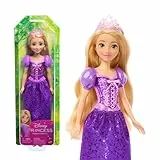Mattel Disney Princess Rapunzel Muñeca princesa película Enredados, juguete +3 años (HLW03)
