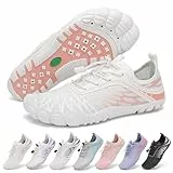 SAGUARO Barefoot Zapatillas Mujer Escarpines de Agua Secado Rápido Zapatos Minimalistas Ligeras Calzado Descalzos con Puntera Ancha, Naranja, 38 EU
