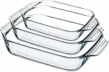 Pyrex Irresistible Set de 3 Fuentes para el Horno de Extrema Resistencia a Choques Térmicos, 3 Unidades, Transparente
