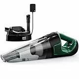 Minthouz Aspiradora de Mano Inalámbrico, Aspirador Coche Potente de 120 W, Carga Rápida, Tiempo de Funcionamiento de 30 Minutos, con Luz LED, Adecuado para el Hogar, Coche, Oficina