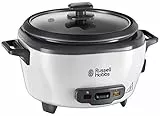 Russell Hobbs Cocinera arrocera mediana 27030, de metal, 300 W, 1,2 kg, color blanco
