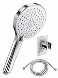 Alcachofa Ducha con Manguera Alta Presion - SREWOHS Antical Alcachofa Ducha Ahorro de Agua Cabezal de Ducha extraíble con 5 Modos,Potente Modo de Chorro para Limpiar baños Paredes alicatadas，8.5L/Min
