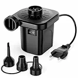 Bomba de Aire Eléctrica para Inflables,con 3 Boquillas,220-240 V,Bombas Infladoras y Desinfladoras para Acampar al Aire Libre,Colchones de Aire,Botes,Cojines Inflables,Sofás,Flotadores de Piscina