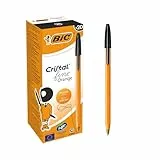 BIC 8099231 - Paquete de 20 bolígrafos de tinta negra, naranja