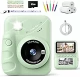 TIATUA Camara Fotos Infantil instantanea, 3,0'' HD 48 MP Cámara Instantánea para Niños con Tarjeta de 32 GB y Papel de Impresión, HD 1080P Cámara Instantánea para Niños y Niñas 3 a 12 Años