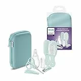 Philips Avent SCH401/00 - Kit de iniciación con 9 accesorios: cortaúñas, tijeras, 3 limas de uñas, peine, cepillo para el pelo, aspiradora nasal y cepillo de dientes de dedo (modelo SCH401/00)