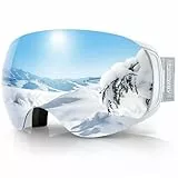 Findway Gafas de Esquí,Gafas Esqui Snowboard para Hombre Mujer OTG Intercambiable Magnética