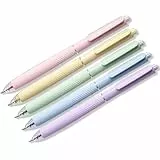 5 Piezas Bolígrafos de Colores Pastel, 5 Colores, boligrafos bonitos,Bolígrafo de Gel Multicolor de 0,5 mm Ideal para Papelería y Escuela, Universidad y Oficina
