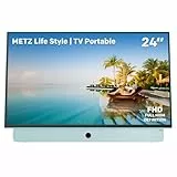 Metz Companion Series 1080P FHD Google Smart TV, Matte Display, HDR10, Dolby Audio, LED, Bluetooth, Chromecast, Google Assistant 24' Portable TV with 3 Hour Battery Life [Energy Class E]
