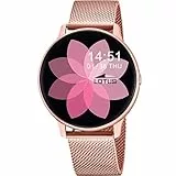 Lotus Power 50015/A - Reloj Digital para Mujer con Correa de Acero Inoxidable, Color Oro Rosa, Oro Rosa, Moderno