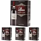 Señorío de los Llanos Tempranillo - Vino Tinto - Bag in Box de 3000 ml (Paquete de 4)