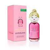 Benetton, Sisterland Pink Raspberry, EDT para Mujer, Larga duración, Fragancia joven, moderna y fresca, Notas florales, de neroli y almizcle, Optimo para uso diario, 80 ml