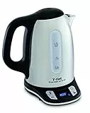 Tefal Hervidor eléctrico inalámbrico de acero inoxidable, 1,7 L, 2400 W, 7 temperaturas ajustables de 60 a 100°, pantalla digital, mantiene el calor durante 60 minutos, Express Control KI240D10