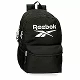 Reebok Boston Mochila Escolar Doble Compartimento Negro 31x44x15 cms Poliéster 20,46L