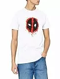 MARVEL Camiseta Manga Corta Deadpool Paint Logo Blanco L