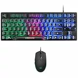 Mars Gaming MCPTKL, Combo Gaming TKL con Teclado H-Mech RGB y Ratón 3200 dpi RGB Flow, Antighosting, Compacto y Ergonómico, CompatibILIDAD Multiplataforma, Idioma Español