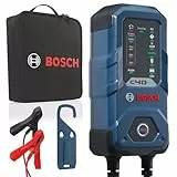Bosch Cargador de Batería para Coche C40-Li, 5 Amperios, con Función de Carga Continua - para Baterías de Plomo-ácido, AGM, EFB y SLI de 6V/12V, y de Litio (LiFePO) de 12V