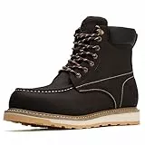 SL-Saint Impermeable de acero Moc Toe Hombres Botas de Trabajo Clásico Industrial y Construcción de Seguridad aislado 6 '' (Marrón oscuro 006, numeric_42)