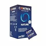 Control Preservativos Nature. Caja Pack Ahorro 24 Condones para un Placer Natural, Lubricados, Sexo Seguro, Ajuste Perfecto