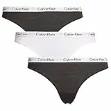 Calvin Klein BIKINI 3PK 000QD3588E, Bikinis para Mujer, Black/White/Black, XL
