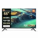 XIAOMI TV F Pro 55, 55 Pulgadas (140 cm), 4K UHD QLED, Smart TV, Fire TV, Control por Voz Alexa, HDR10+, Modo Game Boost 120Hz, MEMC, 2GB+32GB, Compatible con Apple AirPlay, 2025