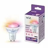 WiZ - Bombilla LED Inteligente Wi-Fi, 4,9W(Eq. 50W) GU10, Luz Blanca y de Colores, con tecnología SpaceSense y compatible con Alexa y Google Home