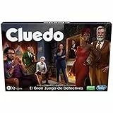 Hasbro Gaming Cluedo Rediseñado, Juego de Halloween de Mesa, Estrategia y Acertijos, Tablero de Mansión Tudor, Personajes Clásicos, Fiestas en Familia, Regalos para Niños y Niñas a Partir de 8 Años