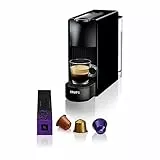 Nespresso Intenso Krups Essenza Mini XN1108 - Cafetera de cápsulas 19 bares, 2 programas de café, tamaño ultracompacto y función de autoapagado, Negro