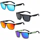 Jortmrd 4 Pares Gafas de Sol Hombre Polarizadas, Polarized Sunglasses, Protección UV400 Gafas Polarizadas Hombre para Conducir, Pesca, Ciclismo