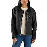Carhartt Detroit - Chaqueta de trabajo para mujer, Negro , S