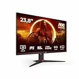 AOC Gaming 24G2SPAE - Monitor FHD de 24 Pulgadas, Plano, 165 Hz, MPRT de 1 ms, FreeSync, Compatible con G-Sync, Altavoz (1920 x 1080, VGA, HDMI, DisplayPort, IPS), Color Negro y Rojo