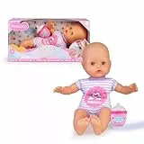 NENUCO - Biberón Sonajero, muñeco Bebe blandito Que Viene con un sonajero y Vestido con un Pijamita de rayitas con un Estampado de un Unicornio, Famosa (NFN87000)