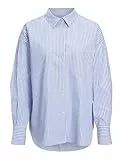 JJXX Jxjamie LS Relaxed Poplin Shirt Noos Camisa, Blazer Azul Marino/Rayas: Rayas, M Mujeres