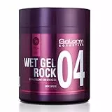 SALERM - Gel Fijador de Pelo - Pro Line Wet Gel Rock 04-500 ml - Fijación Fuerte de Larga Duración - Efecto Mojado - con Cafeína y Resinas Fijadoras - No Deja Residuos - Peinado Flexible