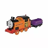 Thomas & Friends Fisher-Price Nia - Tren motorizado de Juguete, Motor a batería con Coche de Carga para niños preescolares a Partir de 3 años, HDY63