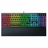Razer Ornata V3 - Teclado para Juegos de Perfil Bajo (Interruptor Híbrido de Membrana Mecha, Teclas Recubiertas de UV, Reposamuñecas Magnético Suave al Tacto, RGB Chroma) Diseño ES, Negro