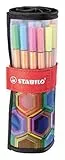 Rotulador punta fina STABILO point 88 - Estuche ARTY rollerset con 25 colores