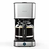 Cecotec Cafetera de Goteo Coffee 66 Heat. 950 W, Tecnología ExtemeAroma, Función Recalentar y Mantener, Jarra Termoresistente de 1,5L, Autoapagado, Acabado en Acero Inoxidable