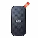 SanDisk SSD Externo Portátil 2 TB (Disco duro externo SSD con velodidad de lectura de hasta 800 MB/s, con protección contra caídas de hasta dos metros, resistente gancho de goma)