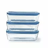 Pyrex Zero Plastic - Juego de 3 cajas de almacenamiento de alimentos (3 x 1,5 L)