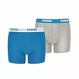 PUMA Everyday Basic Boxers 2P, Boxer, Niños, Azul/Gris, 158-164