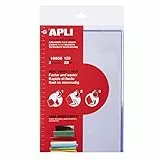 APLI 16956 - Forro de libros con solapa ajustable de PVC. Medida 280 mm, 120 µ. Pack de 3 u.