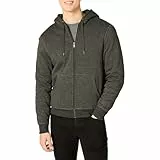 Amazon Essentials Sudadera con capucha de forro polar y cremallera completa, con forro sherpa Hombre, Carbón Mezcla, L