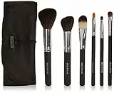 Beter – Set de brochas y pinceles de maquillaje profesional, estuche manta enrollable con 6 brochas de maquillaje para rostro y ojos, ideal para regalo