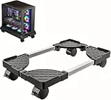 SZKKQKJ Adecuado para soporte de ordenador de torre de PC, soporte de CPU móvil, soporte universal para CPU de cuatro ruedas, carro de CPU debajo del escritorio del gamer, soporte de escritorio para